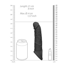 RealRock 8 Inch Penis Sleeve Black