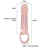 PRETTY LOVE - HARRISON PENIS EXTENDER COVER WITH VIBRATION AND STRAP 13.5 CM