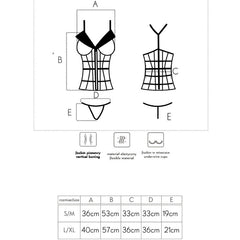 LIVCO CORSETTI FASHION - LAURA LC 20215 CORSET + THONG S/M