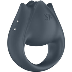 SATISFYER - PERFECT PAIR 2 MULTIVIBRATOR 2 IN 1 PENIS RING AND FINGER STIMULATOR GREY