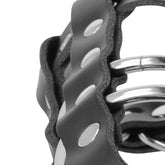 DARKNESS - LEATHER CHASTITY CAGE WITH LOCK