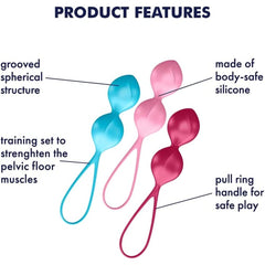 Satisfyer Set Of 3 Weighted Double Training Orgasm Balls