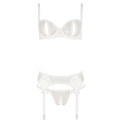 Cottelli Delicate Bra Set White
