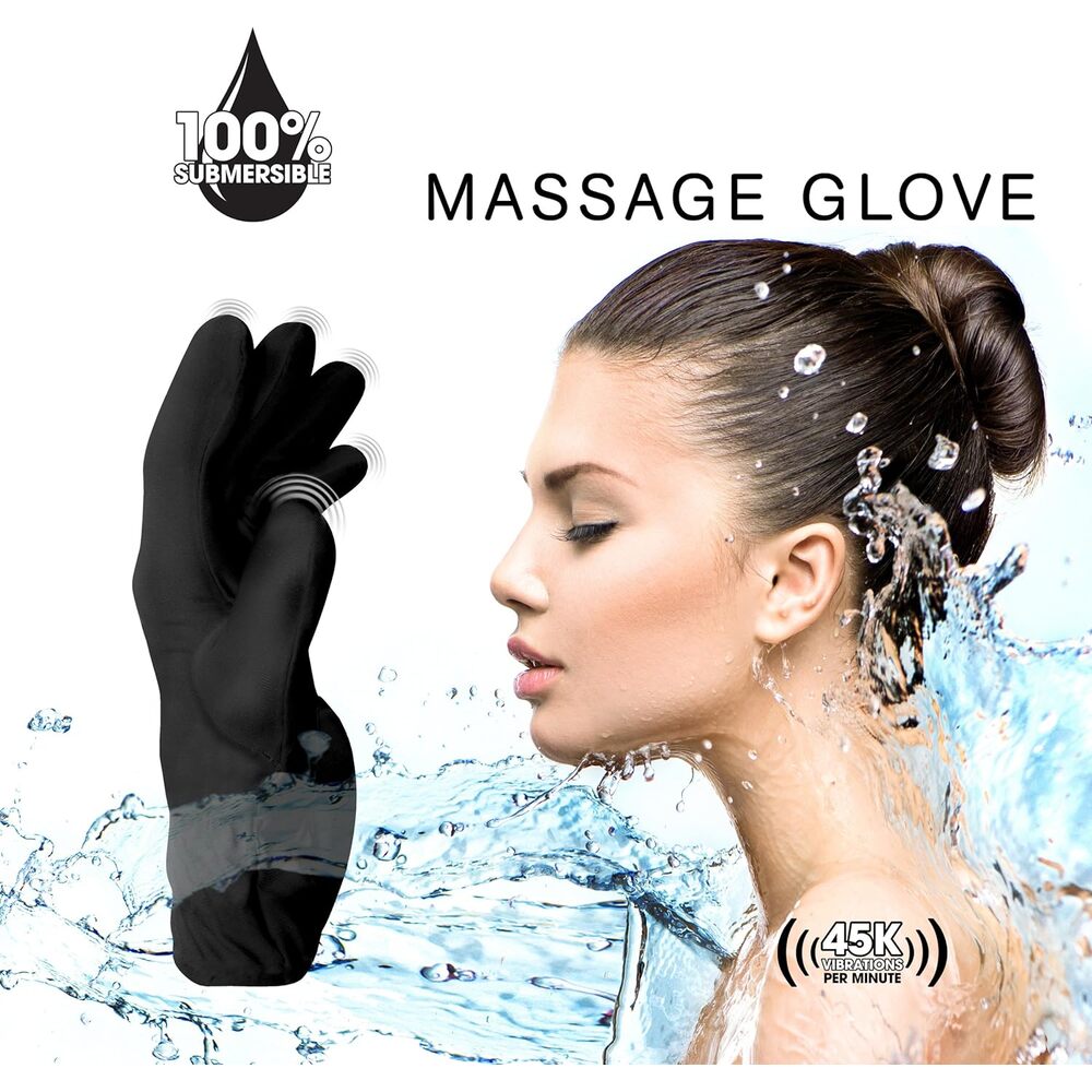Fukuoku Vibrating Five Finger Massage Glove  Right Hand
