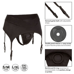 CALEXOTICS - BOUNDLESS THONG WITH GARTER S/M