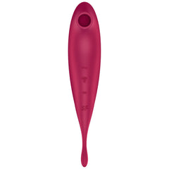 SATISFYER - TWIRLING PRO+ AIR PULSE STIMULATOR & VIBRATOR APP RED