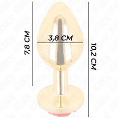 KINK -  PLUG ANAL GOLD ROSE RED SIZE L