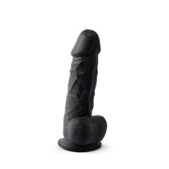 8-5-inch-realistic-silicone-dual-density-girthy-dildo-with-suction-cup-with-balls-black