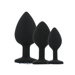 toosh-silicone-butt-plug-black-set-of-3-clear-stone