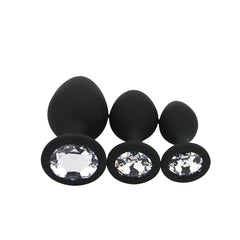 toosh-silicone-butt-plug-black-set-of-3-clear-stone